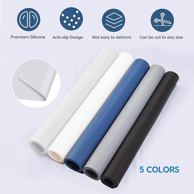 AECHY Extra Large Silicone Mat 35.3"x23.5"x0.08", Multipurpose Silicone Mat Thick Heat Resistant Mat Shipped Rolled Up Kitchen Counter Mat Waterproof Nonslip Silicone Mats for Kitchen Counter Black | Extra Large, Heat Resistant, Waterproof, Nonslip, Mu... - Image 9