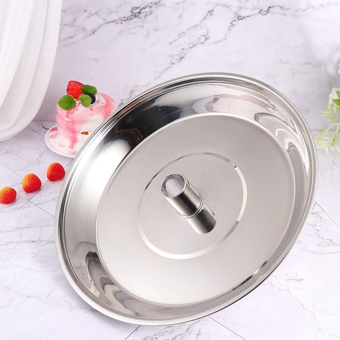 Stainless Steel Steamer Vegetable Steamer Inserts Kitchen Fruit Basket for Pans and Pressure Cookers (for 30Cm Wok) (Silver 30X30X5Cm) - Image 2