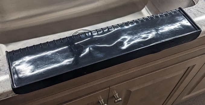 SiliSink Sink Edge Protector, Splash Guard, 4in x 20in, Black Diamond - Image 6