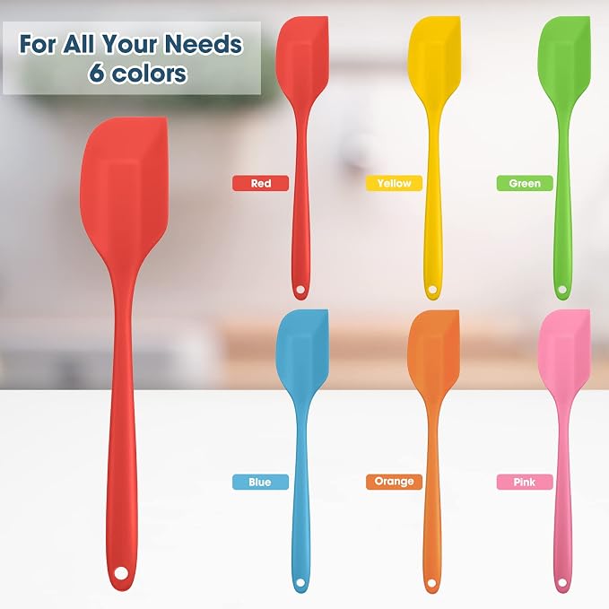 Irenare 36 Pcs Mini Silicone Spatulas Bulk 8.3 Inch Heat Resistant Scrapers Rubber Spatulas Seamless Design Non Stick Flexible for Kitchen Use Cooking Baking Mixing - Image 3