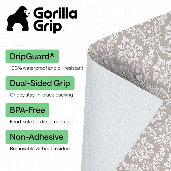 GORILLA GRIP Shelf Liner, Kitchen Drawer Protector, 12x120 Beige Cream - Image 2
