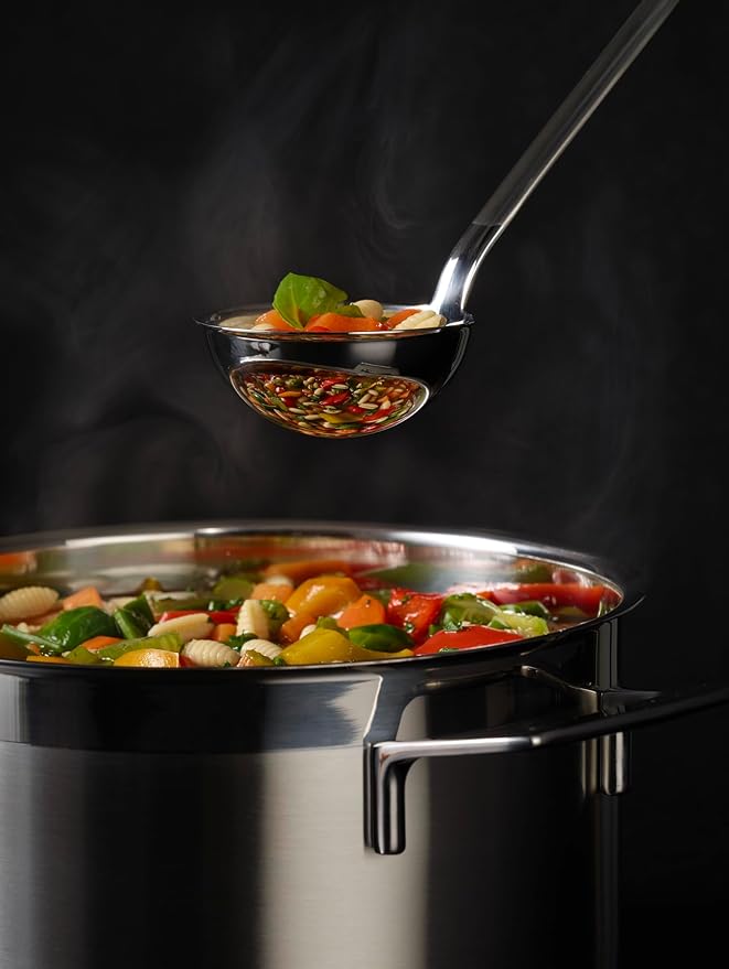 Rosle 10009 Stainless Steel Hooked Handle Ladle with Pouring Rim Serving Spoon | Pouring Rim Serving Spoon - Image 5