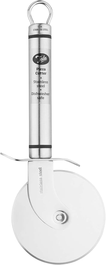 Tala Stainless Steel Pizza Cutter, Pizza Wheel Perfect for Cutting Freshly Cooked Pizza into Slices, Dishwasher Safe, 20.7 x 7.5 x 1.6 cm by Tala