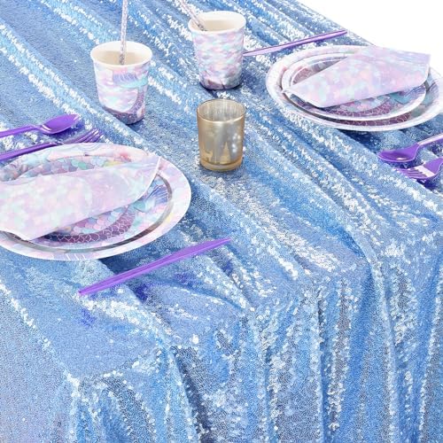 Sequin Tablecloth 60"x102" Sparkly Party Table Cloth Seamless Table Overlay - Image 4