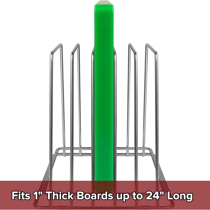 Thirteen Chefs Professional Kitchen Cutting Board Organizer, 1" Slot Stainless Steel Rack Fits Baking Sheets and Pans, NSF Approved for Commercial Restaurants - Image 6