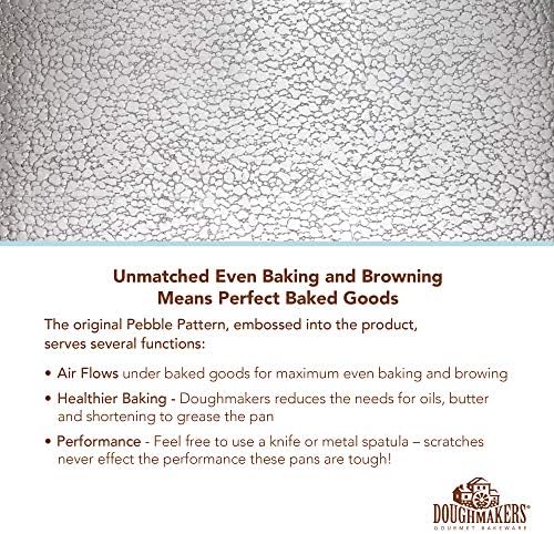 Doughmakers Jelly Roll Commercial Grade Aluminum Bake Pan 10 x 15 | Pattened Pebble Pattern is Naturally Non-Stick & Evenly Bakes | Perfect For Cookies, Jelly Rolls & More | Metal Baking Sheet - Image 3