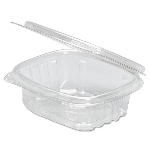 Genpak AD48-, 48 oz. Hinged Deli, 8 x 8.5 x 2.5, Clear, 200 ct - Image 2