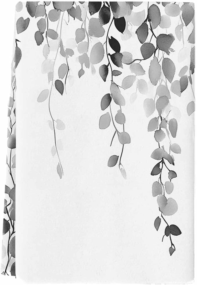 Gray Eucalyptus Kitchen Towels Set of 1, Absorbent Dish Towels for Kitchen, Spring Botanical Plants Weeping Flowers Microfiber Hand Towel, Quick Drying Tea Towel for Cleaning Decorative Dishcloths - Image 2