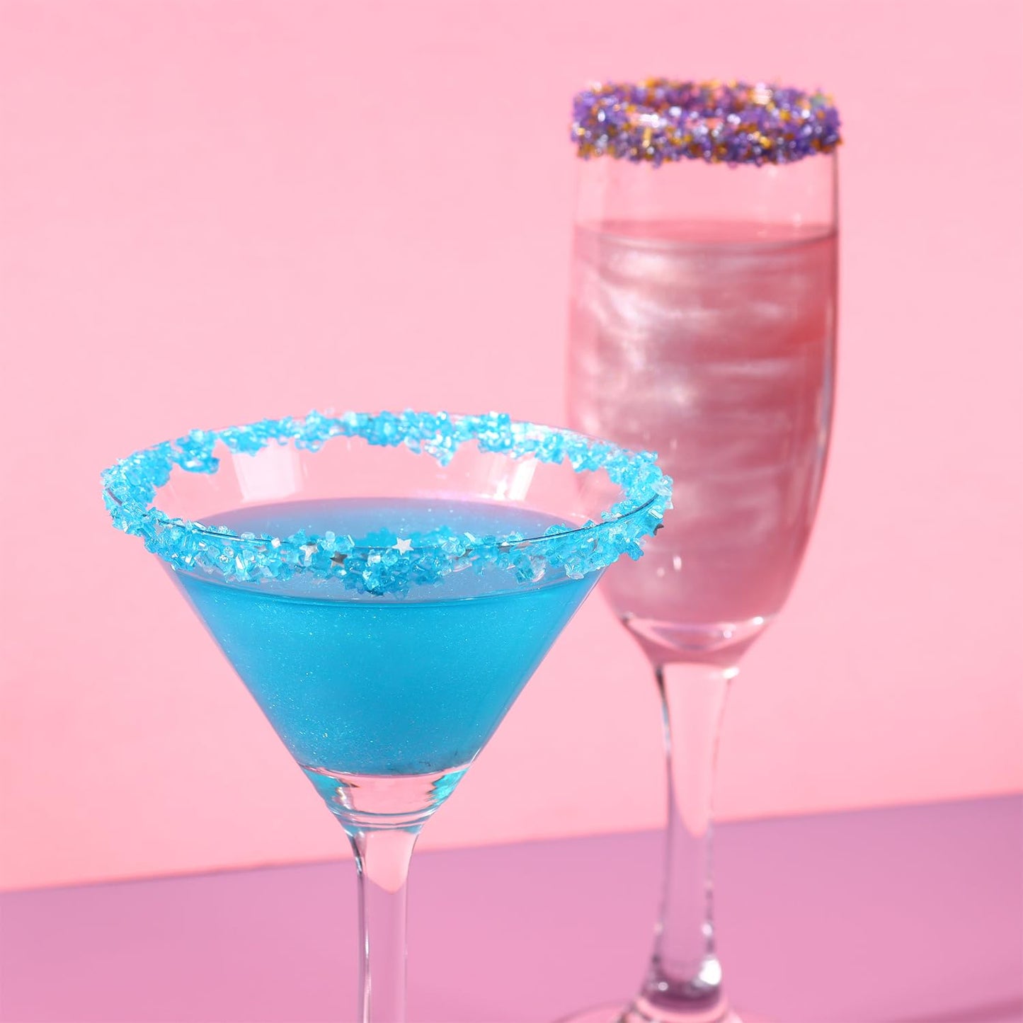 Sanding Sugar Edible Silver Glitter Stars Mix, Edible Blue Sugar Sprinkles for Cake Decorating, Sparkling Edible Sanding Sugar for Cupcake Toppers Cookie Decorations For Wedding Party Celebrations 3.5oz (Sky BLue)