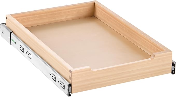 VEVOR Pull Out Cabinet Organizer, 14"W x 21"D Cabinet Drawer, Soft Close Slide out Shelf, Heavy-Duty Sliding Wood Drawer, Bottom Mount Size（14.5"W x 23"D）and Side Mount Size（15"W x 23"D） by VEVOR