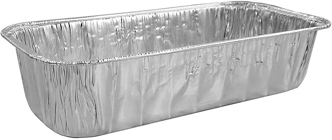 PACTOGO 3 lb. Disposable Aluminum Foil Loaf Bread Baking Cooking Pan 10.75" x 4.5" x 2.31" - Heavy Duty Made in USA (Pack of 40) by PACTOGO