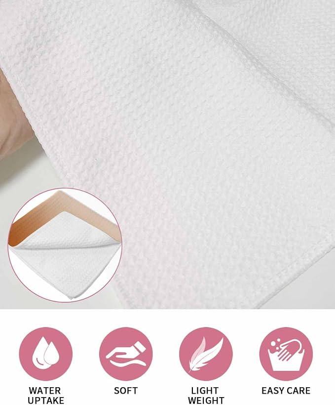 Ombre Burnt Orange Dish Towels Set, Waffle Weave Kitchen Towels Microfiber Towels Cleaning, Contemporary Minimalist Solid Color Soft Absorbent Dish Drying Towels Hand Towels 2 Pack 12x12 Inch - Image 5