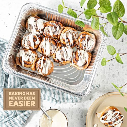 PLASTICPRO 50 Pack Aluminum Pans 9'' x 13" Disposable Pans with Covers Heavy Duty 10 lb Foil Pans for Baking and Cooking - Image 4