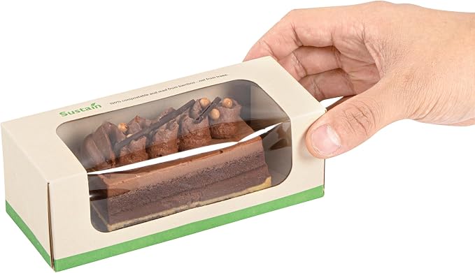 Restaurantware-Sustain 13 Ounce Sturdy Paper Take Out Boxes, 50 Disposable Take Out Food Containers - With PLA lining, Clear PLA Window, Bamboo Paper Containers, Compostable, Greaseproof - Image 8