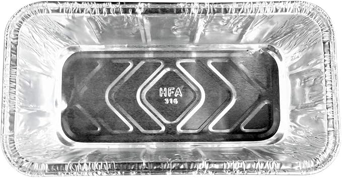 KitchenDance Disposable Aluminum Loaf Pans - Rectangular Aluminum Foil Pans for Meat Loaf's, Breads, Apple Cakes - Baking Pan Perfect for Baking, Cooking, and Preparing Food, 2 Pound Loaf, 50 Count - Image 3