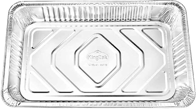 Full Size Aluminum Pans With Lids, 21x13 Large Disposable Roasting & Baking Deep Foil Pans - 10 Pack - Extra Heavy Duty Durable Chafing Trays for Restaurants, Steam Table, Buffets & Bakeware - Image 3