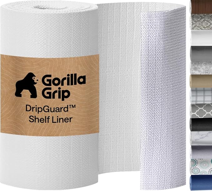 GORILLA GRIP Shelf Liner, Kitchen Drawer Protector, 20x240 White by Unknown