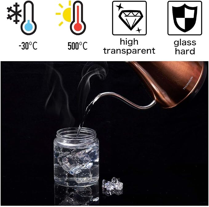 EZOWare Set of 4 Airtight Glass Jars, 46 Fl oz Large Storage Clear Canister Container Set with Bamboo Lid for for Storing Candy, Cookie, Rice, Sugar, Flour, Spices, Nuts, Coffee, Pasta - Image 5