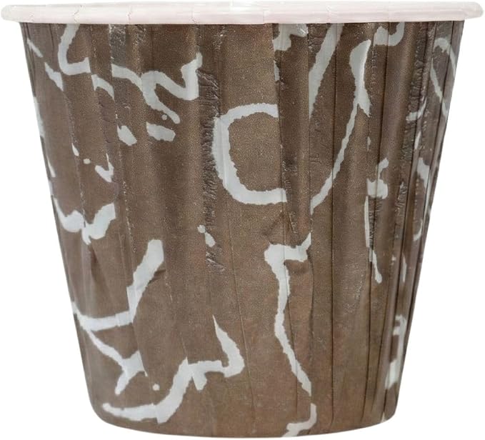 Restaurantware-Panificio 3.5 Ounce Baking Cups, 200 Pleated Cupcake Liners - Oven-Ready, Freezable, Brown And White Paper Muffin Cases, Disposable, Chocolate Wisp, For Wedding Parties, Baby Showers - Image 2