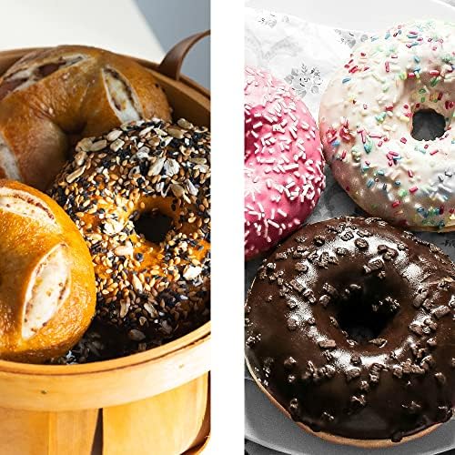 Lurch Germany FlexiForm Silicone Nonstick Baking Mold for 4 Bagels & Donuts | Non-Stick Donut Pan for Baking | Dishwasher, Oven And Freezer Safe Ø 4.6" - Brown - Image 6