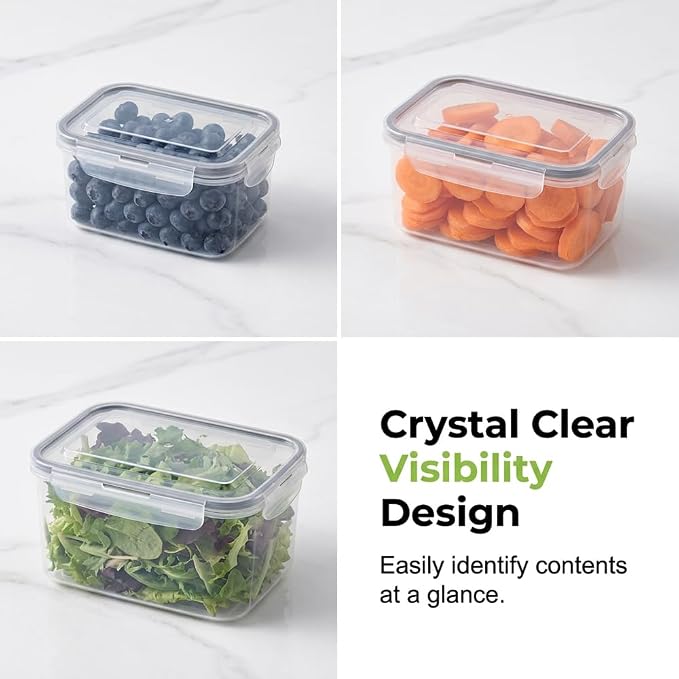 Fruit Storage Containers with Removable Colander (Blue 6PCS, Medium) | Leakproof Produce Containers for Fridge, Produce Storage Containers, Fridge Organizers and Storage for Fruit, Vegetables - Image 8