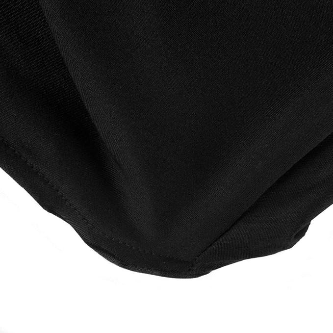 Linenlanding Set of 1/10/50Pcs Hotel Fitted Folding Dining Spandex Stretch Chair Covers - Wedding Reception Banquet Party Restaurant, 17 Colors! (10, Black) - Image 5