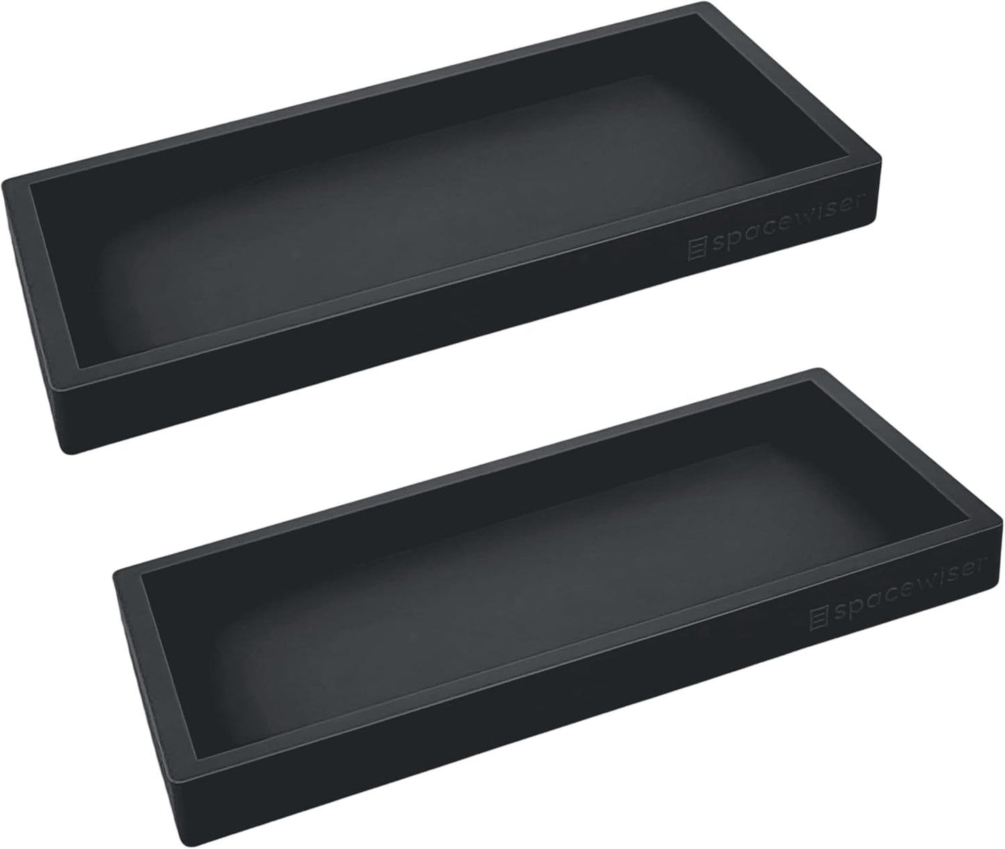 Countertop and Vanity Tray - 2 PC Small 7.7" Silicone Bathroom Trays, Kitchen Soap Tray, Dish Sponge Soap Holder Kitchen Sink Organizer Caddy, Bathroom Counter Trays for Lotion Dispenser