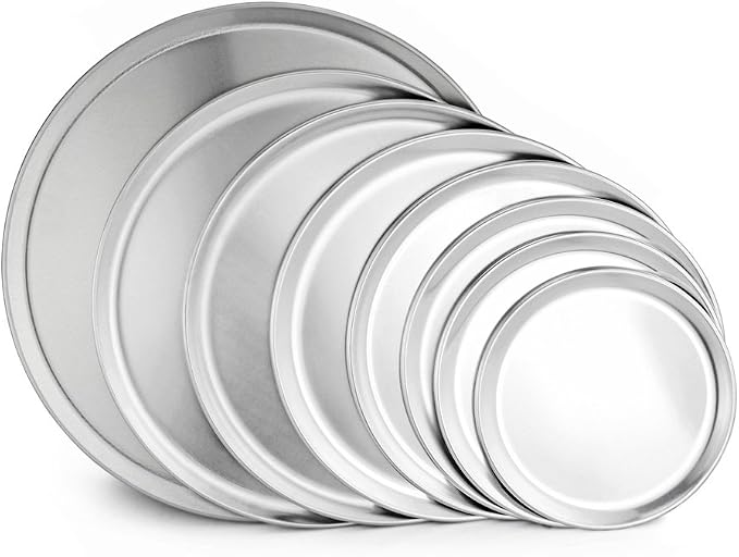New Star Foodservice 51025 Restaurant-Grade Aluminum Pizza Pan, Baking Tray, Coupe Style, 12-Inch, Pack of 6 - Image 2
