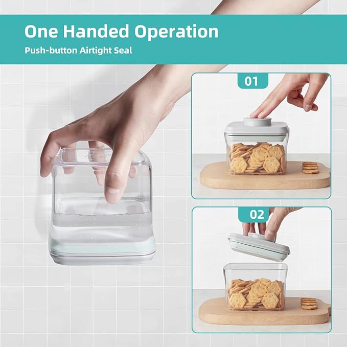 Ankou Airtight Pop Cereal Container, 3300ml Each Large Cereal Containers with Scoops Food Storage Canister Dispenser Perfect For Cereal Flour Spaghetti Rice Kitchen Organizing 3.5qt - Image 4
