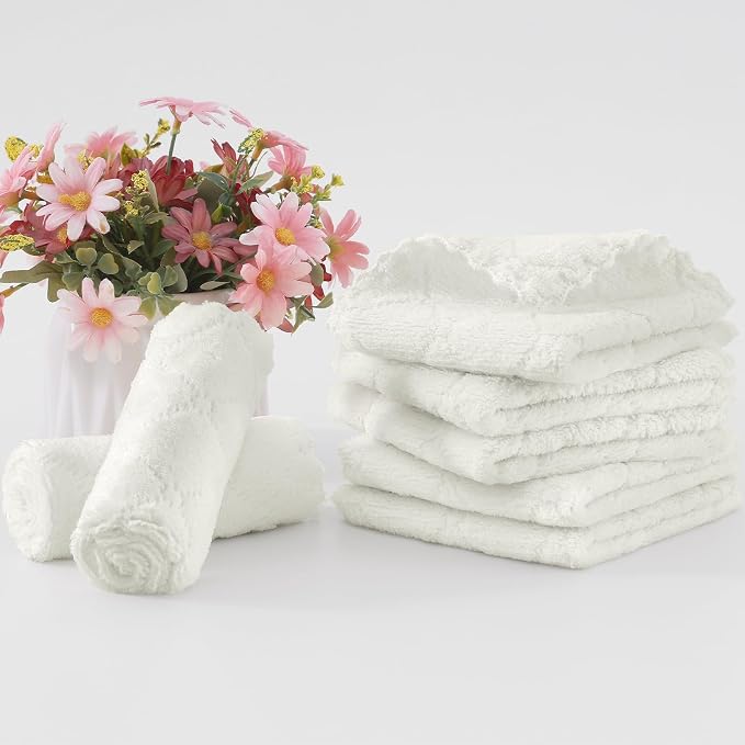 Homaxy 24 Pack Super Soft & Absorbent Dish Cloths, 10" x 10", White - Image 6