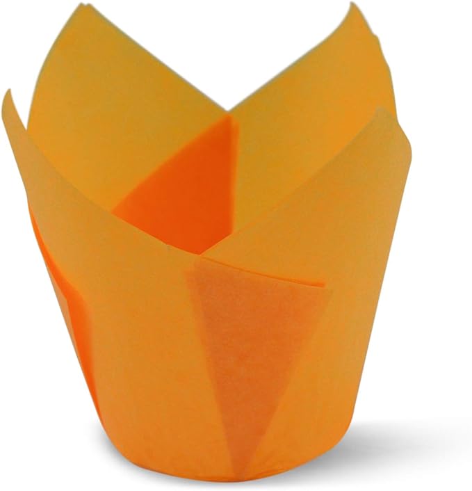 1000pcs of Orange Medium Size Tulip Baking Cups Cupcake Liners Muffin Liners Greaseproof Paper by SimpleGood