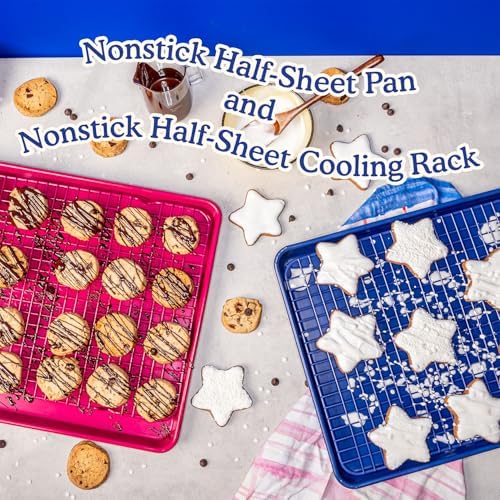 Great Jones Holy Sheet Pan & Big Chill Rack Set (Blueberry) | Nonstick, Aluminized Steel | 18.5"x13.5" Heavy-Duty Sheet Pan & Cooling Rack | For Baking, Roasting, Broiling | Oven & Dishwasher Safe - Image 7