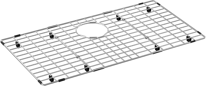 Large Sink Rack,Sink Protector for Kitchen Sink,27.6"L×14.6"W,Stainless Steel Sink Grid for Bottom of Sink,Metal Sink Grate with Rear Drain for Single Bowl,1 pack by Alonsoo