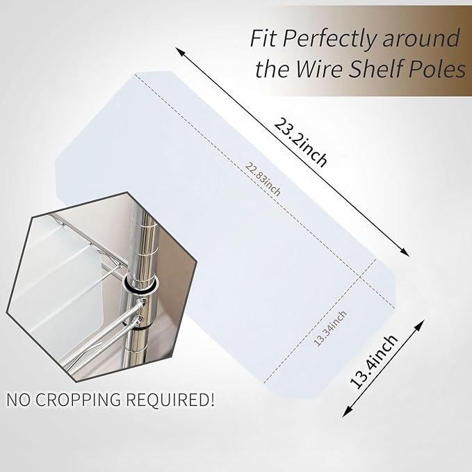 Poofzy Wire Shelf Liner 14" x 24", Set of 5 Clear - Image 2