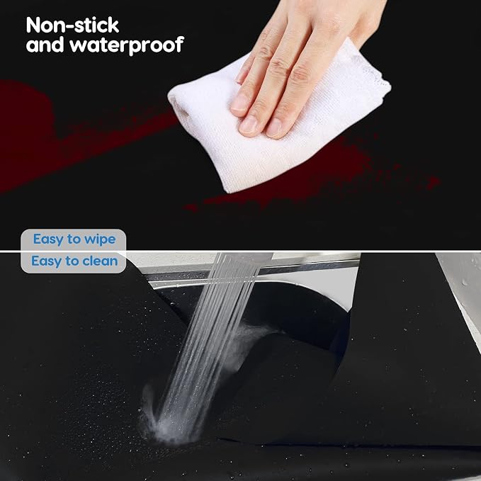 AECHY Extra Large Silicone Mat 35.3"x23.5"x0.08", Multipurpose Silicone Mat Thick Heat Resistant Mat Shipped Rolled Up Kitchen Counter Mat Waterproof Nonslip Silicone Mats for Kitchen Counter Black | Extra Large, Heat Resistant, Waterproof, Nonslip, Mu... - Image 8
