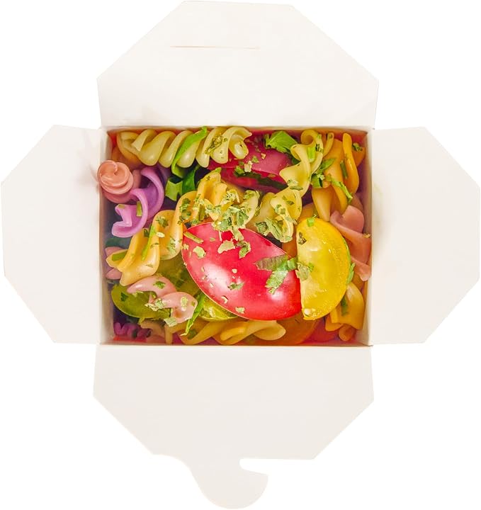 Restaurantware Chinese Take Out Boxes 200 Pack of 8 oz Grease-resistant Party Take Out Food Containers Disposable Stackable Asian Square Red Paper To Go Boxes For Restaurants - Image 13