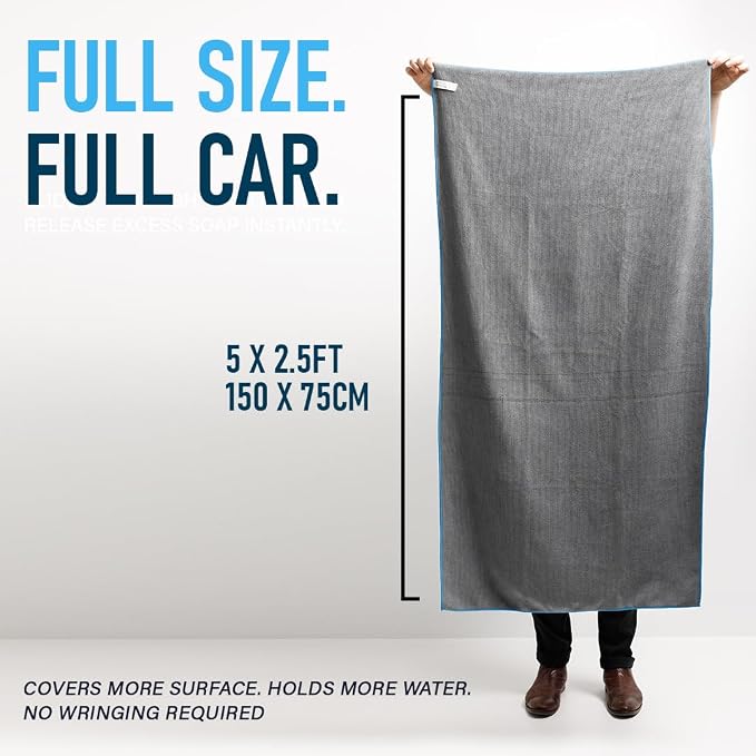 Rapid Dry Towels Original 2.0 Microfiber Car Drying Towel | 150 x 75cm | Extra Large Channel Weave Drying Cloth | Ultra Absorbent, Scratch-Free, Auto Detailing Towel for Cars SUVs Trucks & Boats - Image 9