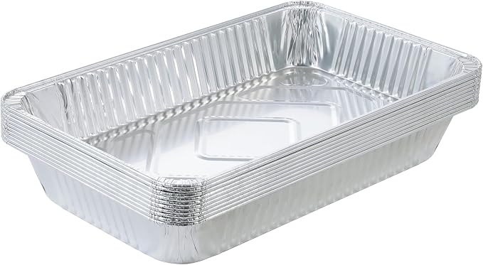 Waytiffer Disposable Large Aluminum Pans (20 Pack) Full Size Roasting & Baking Pan, 21"x13" Deep Foil Pans Extra Heavy Duty Chafing Trays for Broiling, Restaurants, Heating, Buffets & Bakeware - Image 5