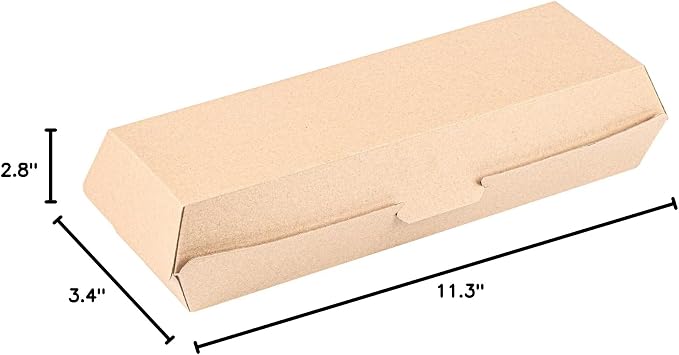 Restaurantware Clamshell Take Out Container 100 Pack of 11.3 x 3.4 x 2.8 Inch Paper Sustainable Take Out Box Grease-Resistant Food Box Kraft Burgers and Sandwiches Container - Image 13
