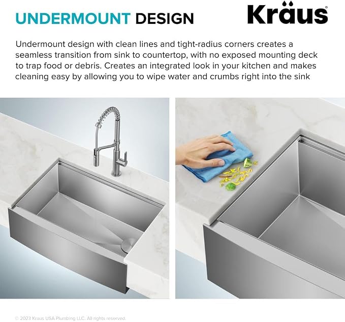 KRAUS Kore 24-Inch Farmhouse Workstation 16 Gauge Single Bowl Stainless Steel Kitchen Sink with Accessories, KWF210-24 - Image 6
