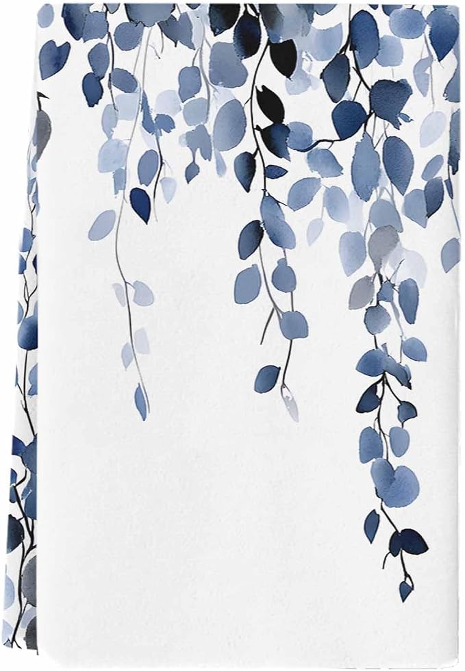 Blue Eucalyptus Kitchen Towels Set of 1, Absorbent Dish Towels for Kitchen, Spring Summer Botanical Plants Chic Microfiber Hand Towel, Quick Drying Tea Towel for Cleaning Decorative Dishcloths - Image 2