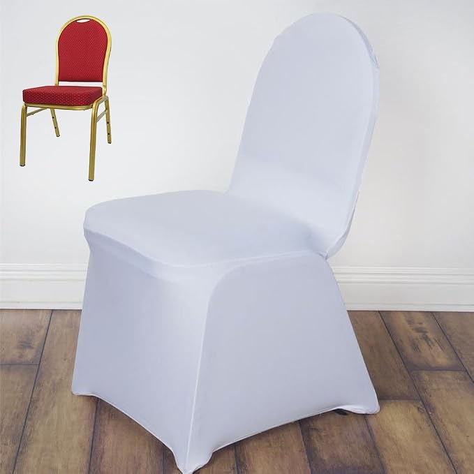 TABLECLOTHSFACTORY White Spandex Chair Cover for Wedding Event Party - Image 3