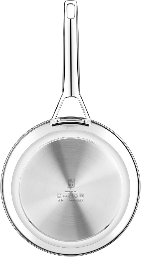 BRA COOKWARE Signature Stainless Steel Deep Fry Pan | 9.5 In High Skillet - Image 2