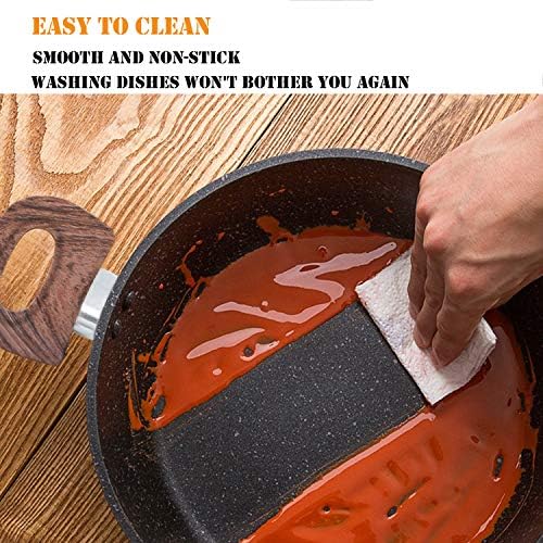Kitchen Academy Induction Pots and Pans Set Nonstick, Hammered Cookware - Image 6