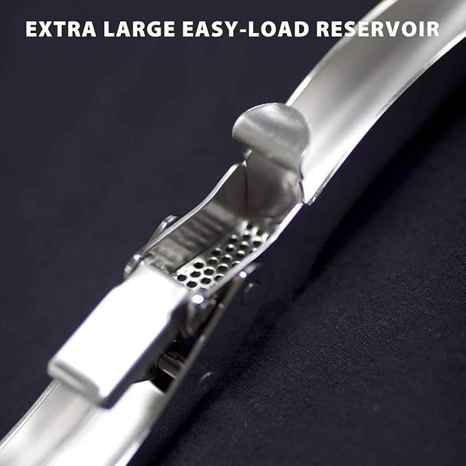 Premium Heavy Duty Garlic Press - 100% 304 Stainless Steel Professional Garlic Mincer & Crusher - Easy Clean Dishwasher Safe Kitchen Tool, Includes Custom Cleaning Brush - Image 7