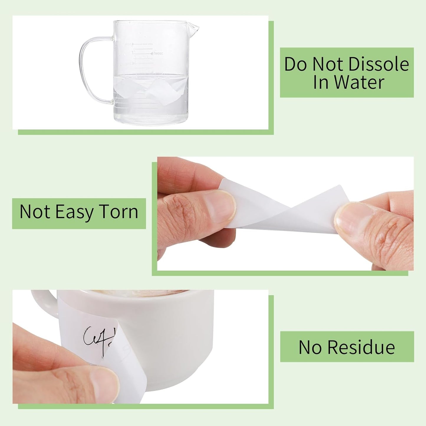 1000Pcs Removable Freezer Labels,1 x 3 Inch Blank Food Labels for Food Containers Jars Waterproof Oil Freezer Tape to Write On Easy Clean No Residue