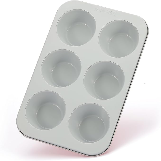 Jumbo Muffin Pan-Large Cupcake Pan Non Stick 6 cup 3.5x1.77 inch Carbon Steel muffin tin for home baking non stick - Image 3