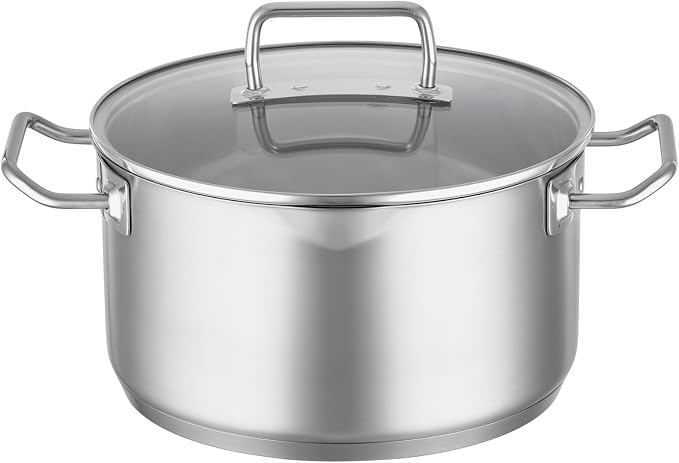 RÖSLE EXPERTISO 4-Piece Pot Set, Universal Pot Set with 3 Pots and 1 Saucepan, 18/10 Stainless Steel, Glass Lids, Scale on Inside, Suitable for Induction Cookers, Dishwasher Safe - Image 3