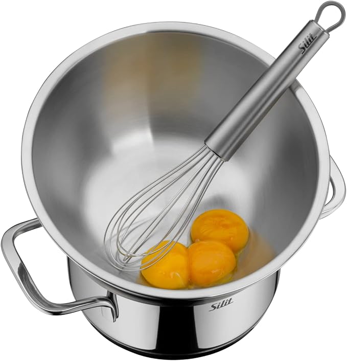 Silit Set of 2 Stainless Steel Bowls for The Kitchen, Multifunctional Mixing Bowl, Salad Bowl, Stainless Steel, Dough Bowl, Stackable - Image 5