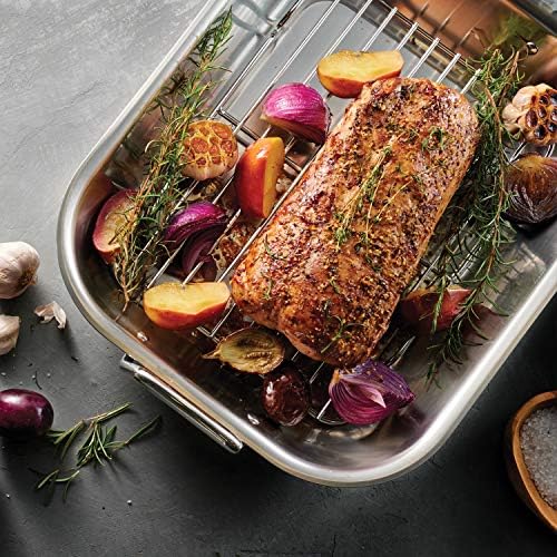 Tramontina 16.75-Inch Stainless Steel Roasting Pan with Rack - Image 2